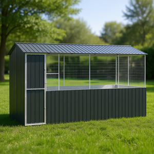 Anthracite Galvanised Steel <b>Bird</b> <b>Cage</b> 161.42 X 82.68 X 90.55 In For Pets Outdoor Durable Modern <b>Large</b> Size - Product Image 2