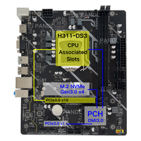 H311-DS3 BARU Dilengkapi TPM 2.0 Fisik Mendukung CPU Intel Generasi ke-6-9 2X DDR3 DIMM NVMe M2 SATA3.0 USB3.0 Motherboard H310
