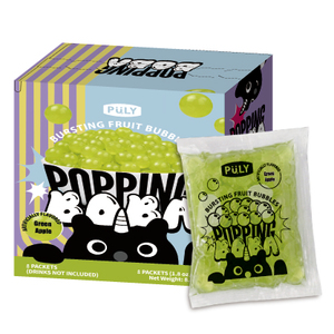 50gx8PK Instant Taiwan Green Apple Bursting Popping <b>Boba</b> Jelly Balls Wholesale Milk <b>Bubble</b> Tea Shop Topping Ingredients - Product Image 5
