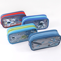 Foska – Trousse à crayons transparente en tissu Oxford holographique coloré de bonne qualité, étui à crayons scolaire brillant et imperméable en TPU