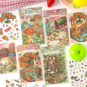 3 autocollants par paquet, série souvenirs culturels et créatifs, autocollants créatifs 3D, autocollants <span class=keywords><strong>de</strong></span> paysages pour enfants, bricolage - Product Image 1