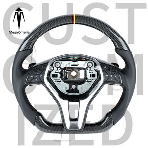 Volante personalizado de fibra de carbono para Benz w213 W204 S500 S320 S300 E200 E300 E320 E350 E43 E63 E53 E500 <span class=keywords><strong>AMG</strong></span>, volante led - Product Image 1