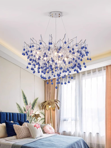 Goutte <span class=keywords><strong>d</strong></span>'<span class=keywords><strong>eau</strong></span> rose <span class=keywords><strong>verre</strong></span> plafonnier moderne chambre Restaurant lustre de luxe lumière hôtel hall salon branche lustre - Product Image 6