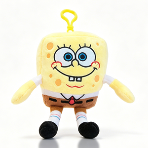Venta al por mayor de figuras de anime de 8-15 cm con licencia, derivados de animación, juguetes de peluche de Bob Esponja, muñecos de animales de peluche. - Product Image 2