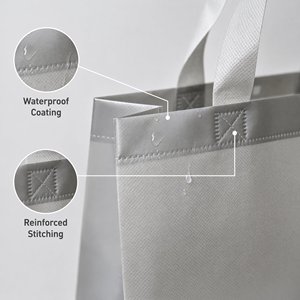 Sac fourre-tout non tissé thermosoudé recyclable avec logo personnalisé, écologique et réutilisable pour les courses à emporter et la vente en gros - Product Image 2