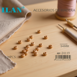 Perline in legno ILAN 5x8mm per accessori di abbigliamento - Product Image 3
