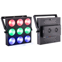 Marslite Projecteur matriciel LED COB RGB 3-en-1 de haute qualité, 9 pièces, 10W, avec fonctions Wash, Beam et Blinder pour DJ, discothèques et éclairages de scène