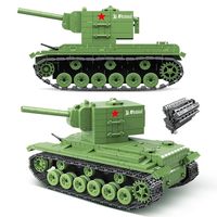 QUANGUAN 100063 dünya savaşı iki Tank T34 orta Tank yapı taşları çocuklar için askeri tank yapı setleri