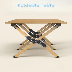 Mesa de rollo de huevo de acero al carbono y aleación de aluminio plegable portátil para exteriores para Picnics, campings, muebles de metal de hierro para exteriores - Product Image 6