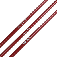 Manche de club de golf en graphite rayé rouge et multicolore - Non coupé, personnalisable |   Adaptation universelle pour bois/fer à repasser (compatible OEM)