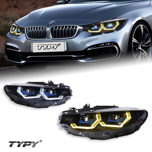 Feux avant TYPY pour BMW Série 4 2013-2020, modèles F32, avec lentilles LED, feux de jour et clignotants séquentiels. - Product Image 1