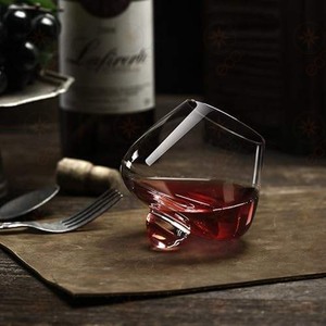 Copas de <span class=keywords><strong>Vino</strong></span> Giratorias de Cristal de 10 oz con Base de Madera, Copas de <span class=keywords><strong>Vino</strong></span> Modernas, Elegantes Copas para Degustación de Whisky y Vinos Tintos - Product Image 5