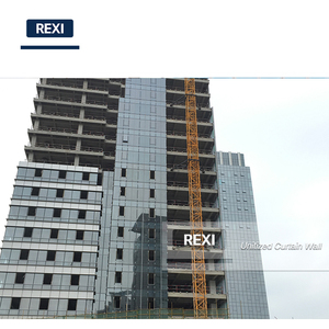 Système de façade de bâtiment unitaire en aluminium et verre moderne, double vitrage, mur-rideau, assemblage facile, garantie de 2 ans - Product Image 3