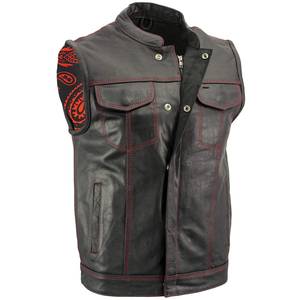Chaleco de Motociclista Casual y Transpirable para Hombre, Hecho de Cuero, con Logotipo Personalizado, Corte Ajustado, para Invierno - Product Image 3