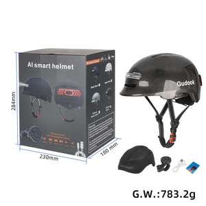 Glossy Black Z005 Voice <b>Light</b> Helmet Speaker Headset Bike Bt Smart Ai Electric Scooter Helmet With Turn Signal <b>Light</b> - Product Image 6