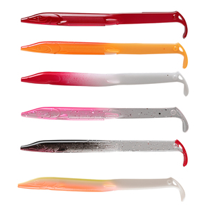 Set di 3 esche morbide da 88mm 0.9g e 113mm 2.1g, esche artificiali a coda a T di alta qualità con amo da pesca per la pesca al branzino - Product Image 3