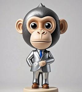 Tùy chỉnh Dễ Thương Khỉ nhân vật hình ảnh trang trí trang trí bobbleheads - Product Image 6