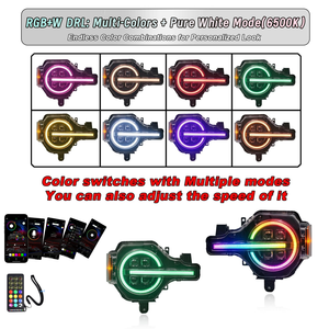 Conjunto de Faros Delanteros Plug and Play con Luces Intermitentes para <span class=keywords><strong>Ford</strong></span> <span class=keywords><strong>Bronco</strong></span> 6.ª Generación 2021-2026 con Luces de Giro RGB+W DRL LHD, L+R - Product Image 2