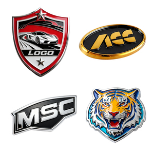 สติกเกอร์ตัวอักษรโครเมียม ABS แบบกำหนดเองจากผู้ผลิต โลโก้รถยนต์ ป้ายชื่อแบบนูน 3 มิติ ป้องกันรังสียูวี กาวสองหน้า สำหรับ<span class=keywords><strong>รถ</strong></span>แข่งและรถสปอร์ต - Product Image 1