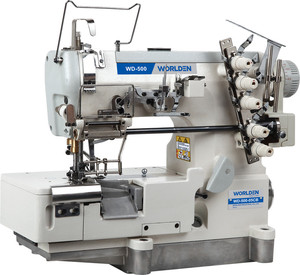 Machine à coudre industrielle à lit plat WD-500-05CB/FT pour la couture interlock de lacets de chaussures (soufflage et resserrage) - Product Image 1