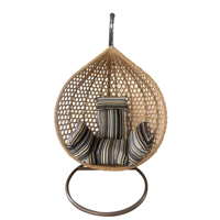 Offre Spéciale moderne jardin patio panier un siège oeuf balançoire hamac chaise, extérieur en osier rotin oeuf balançoire chaise suspendue avec support
