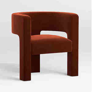 Mobilier d'intérieur Nordic Italian Fabric Chair Chaise de loisir en tissu Fauteuil à dossier incurvé et cadre en bois Fauteuil de canapé simple d'intérieur - Product Image 5