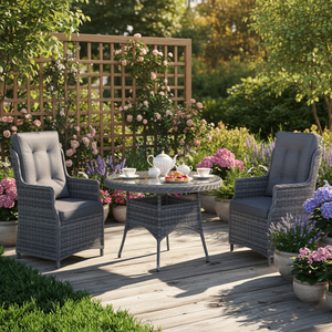 Conjunto de Jardim Moderno com Sofá Reclinável Mini de Dois Lugares em Rattan Largo com Almofada à Prova de Fogo para Uso Externo em Hotéis e Parques - Product Image 5