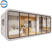 WinFair Prêt à expédier Maison préfabriquée Apple Mini Capsule Cabine Pod Tiny Home Conteneur de 20 pieds Maison mobile préfabriquée Modulaire