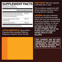 Capsules d'extrait de palmier nain de haute qualité en gros 500mg, avec Ortie piquante et Graine de citrouille pour le soutien urinaire et de la prostate, bien-être masculin