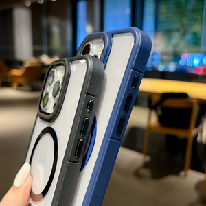 Màu Magnetic trường hợp đối với <span class=keywords><strong>iPhone</strong></span> 15 14 13 12 Pro Max Chất lượng cao <span class=keywords><strong>TPU</strong></span> + Acrylic rõ ràng điện thoại di động Trường hợp đối với <span class=keywords><strong>iPhone</strong></span> 16 - Product Image 6