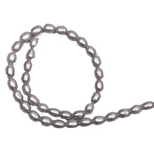 Perlas Barrocas de Agua Dulce Naturales de 7-8 mm, Forma de Arroz, Color Gris, Cuentas Sueltas para Bisutería Hecha a Mano - Product Image 5