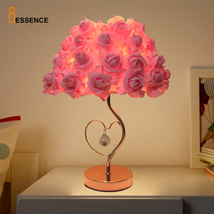 Đèn bàn trang trí nhà cửa mới, đèn bàn kiểu châu Âu, đèn ngủ hình hoa hồng dành cho đám cưới, tiệc tùng, khách sạn - Product Image 1