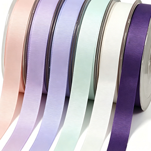 Wholesale Solid Polyester Grosgrain Ribbon Multiple Sizes for <b>Gift</b> Wrap Hair <b>Bow</b> Wedding Craft Sewing Accessories Supply - Product Image 1