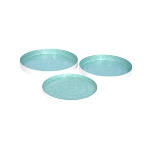 Plat fantaisie en fer blanc personnalisé bleu ciel émail enduit de poudre assiette de service accessoires de cuisine pour usage domestique prix de l'assiette de riz - Product Image 4