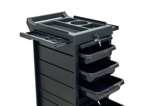 Salon de coiffure chariot chariot barbier fournitures professionnel haute qualité coiffure cheveux roulant stockage avec roues serrure - Product Image 4