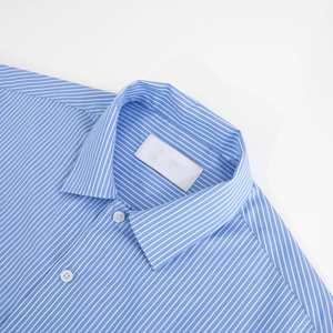 <span class=keywords><strong>Camicie</strong></span> da <span class=keywords><strong>uomo</strong></span> con abbigliamento speciale per giovani camicia a maniche corte Casual a righe semplici a bolle con due tasche - Product Image 3