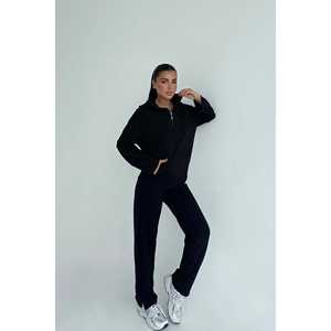 Chándal Deportivo para Niños Naerys, Negro, Cortavientos, Transpirable, con Cierre, Diseño Personalizado con Capucha, Tallas Grandes, Logotipo Impreso, para Correr en Invierno - Product Image 2