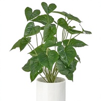 Ensemble de 4 petites plantes artificielles d'eucalyptus vert et de succulentes Winter Shore, décoration intérieure rustique durable pour salle de bain/bureau