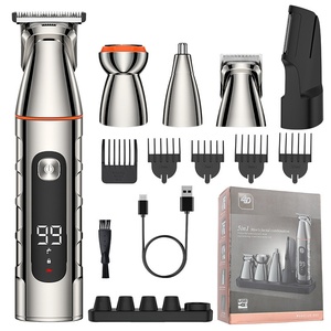 Tondeuse Électrique Tout-en-un Cinq-en-un avec Lames en Acier Inoxydable Étanche, Autonomie de 3 Heures, Outil de Coiffure Domestique pour Hommes - Product Image 1