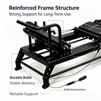Plataforma Megaforma Móvil para Pilates, Máquina con Marco de Aluminio, Cama Deslizante Segmentada Reversible, Duradera, Profesional y Ajustable