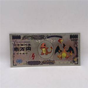 Japon animesi poke-mon Pikachu gümüş folyo plastik hatıra banknot koleksiyonu çocuklar için en iyi hediye - Product Image 2