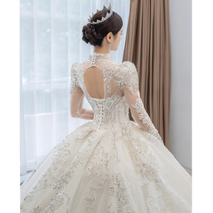 2025 nouvelle mariée <span class=keywords><strong>robe</strong></span> de mariée principale de haute qualité <span class=keywords><strong>grande</strong></span> queue palais Style <span class=keywords><strong>taille</strong></span> haute dentelle <span class=keywords><strong>grande</strong></span> <span class=keywords><strong>taille</strong></span> pour les femmes - Product Image 5