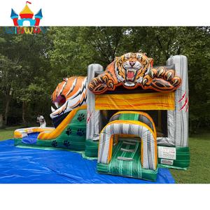 Toboggan gonflable sur le thème du tigre géant avec maison rebondissante de qualité commerciale pour les fêtes d'enfants, les événements en plein air et les entreprises de <span class=keywords><strong>location</strong></span> - Product Image 2