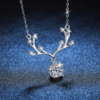 Collier élégant en moissanite pour femme XL030, chaîne en argent sterling 925, bijoux fins, pendentif en moissanite diamant pour femme