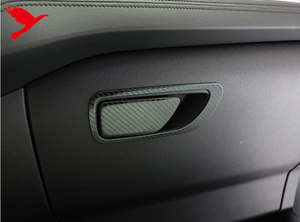 Pour Ford <span class=keywords><strong>PUMA</strong></span> 2019-2025 accessoires de voiture intérieur gant boîte de rangement poignée couverture garniture acier inoxydable Fiber de carbone noir 2 pièces - Product Image 4