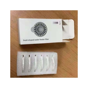 애완 동물 라운드 교체 액세서리 필터 <span class=keywords><strong>6</strong></span> 개 개와 고양이 자동 물 달팽이 모양 분수 마시는 그릇 - Product Image 1