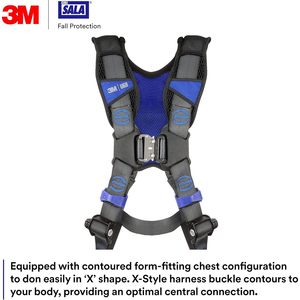 เสื้อกั๊กนิรภัย 3M X300 X-style พร้อมห่วงเหล็ก D-ring ปรับความยาวได้ เชื่อมต่อรวดเร็ว รับน้ำหนักได้ 1200 กก. ป้องกันการตก ใช้ได้ทั้งชายและหญิง - Product Image 3