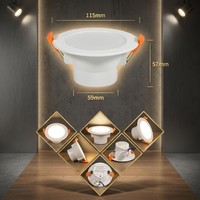 Downlight encastré LED RGB COB, contrôle intelligent, moderne, à intensité variable, 220V, éclairage intérieur, salon, chambre, cuisine, restaurant, hôtel