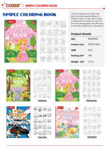 Libro da Colorare Personalizzato con Rilegatura a Punto Metallico, Stampa Offset, Design Artistico Modificato di <span class=keywords><strong>Auto</strong></span> Sportive da Corsa per Bambini e Adulti, Regalo per Disegno - Product Image 2