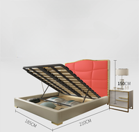 Offre Spéciale Lit King Size Moderne de Luxe en Beige Derniers Meubles de Chambre à Coucher de Luxe avec Rembourrage Lits Doubles en Italie